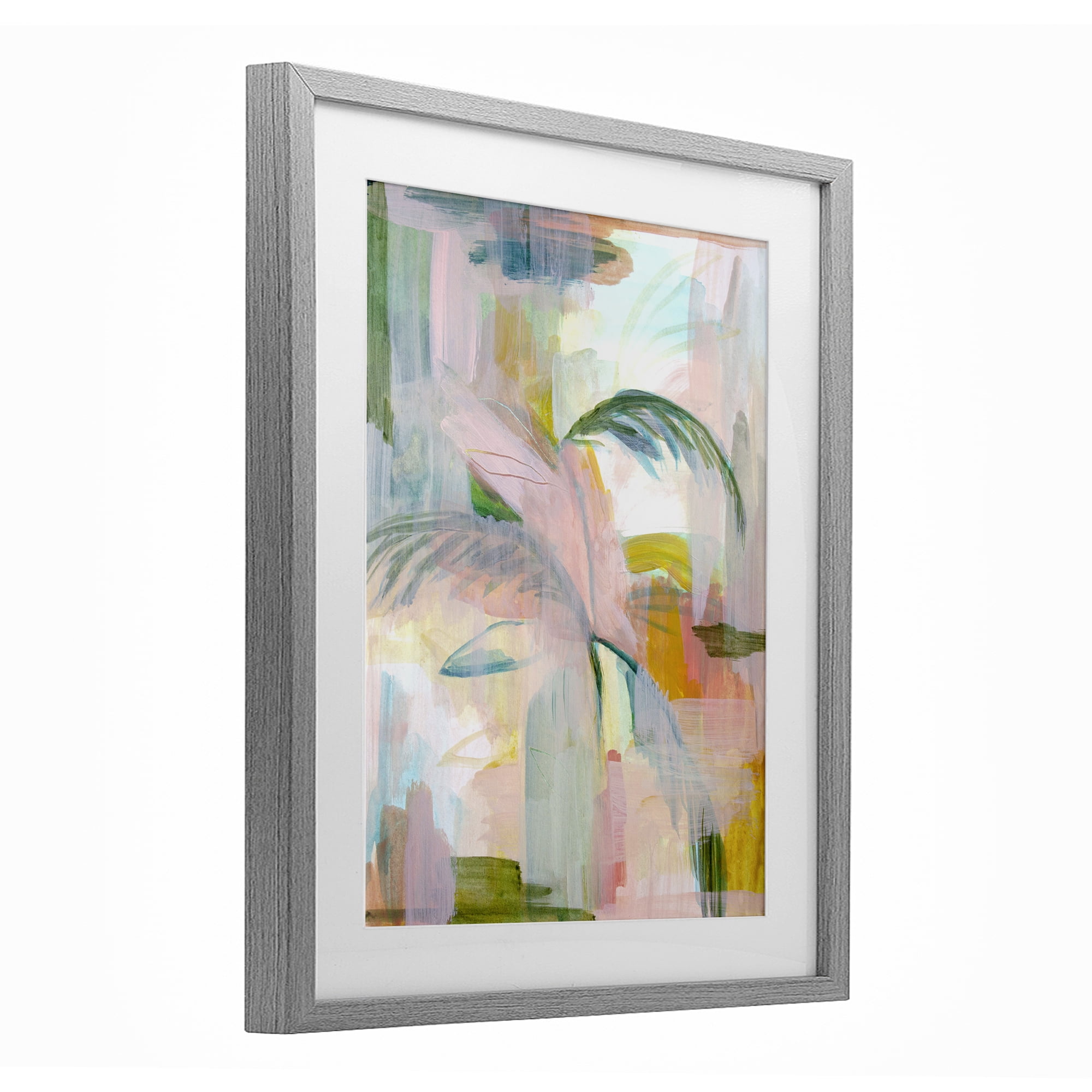 Stupell Industries Palm City Expression Gray Framed Print Under Glass, design by Gemma Bardot