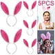 thumbnail image 1 of 5 Diademas Pascua Con Orejas Conejo para Cosplay Mujeres Y Niñas (+ Rosa) Blanco Rojo, 1 of 5