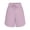 Purple, variant on Women's Drawstring High Waisted Bermuda Shorts with Pockets, Soft Stretchy Casual Athletic Workout Summer Shorts, Khaki, Size L