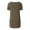 thumbnail image 4 of Ikevan Women Plus Size Round Neck Short Sleeved Long T-shirt Blouse, 4 of 6