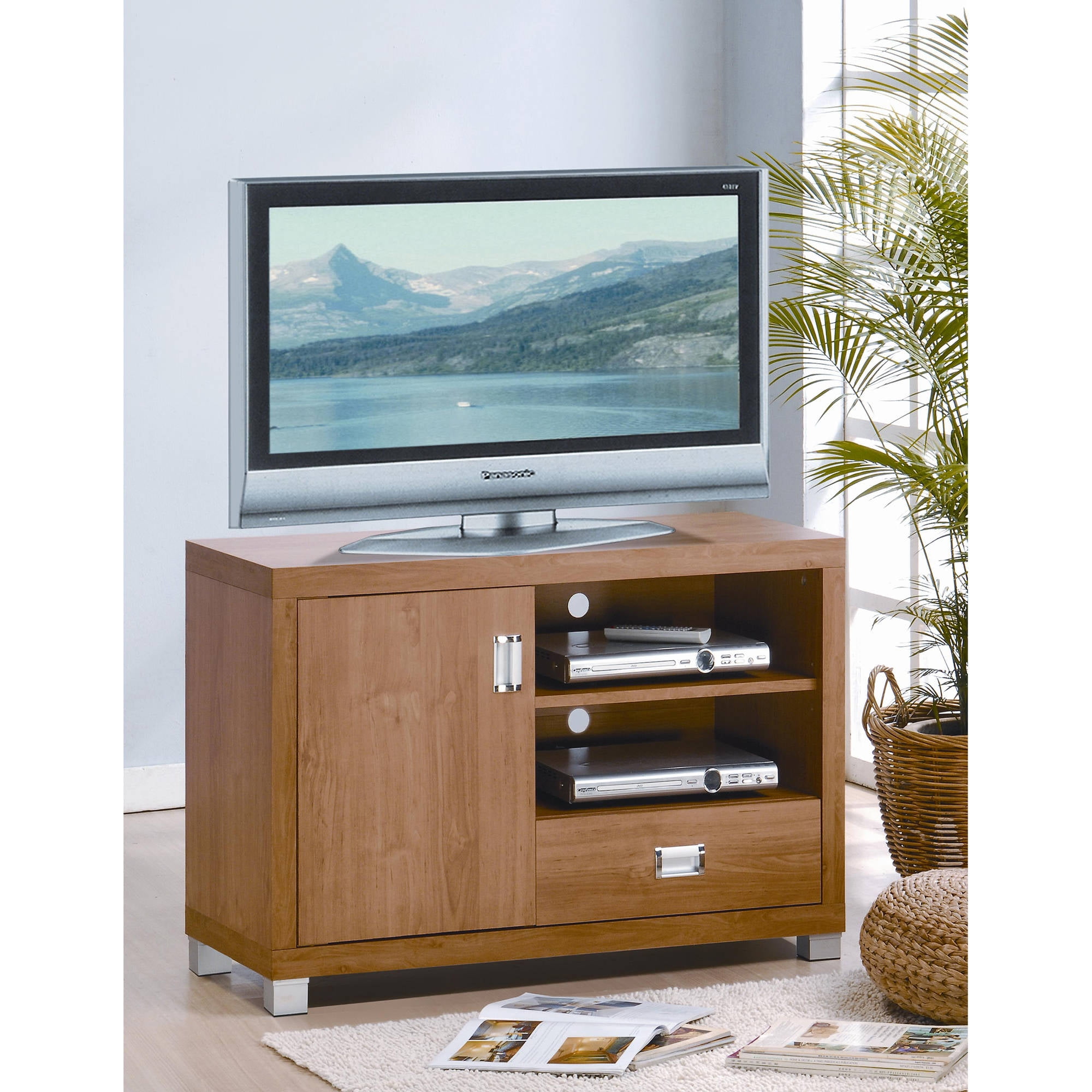 Techni mobili tv cabinet, maple walmart.com