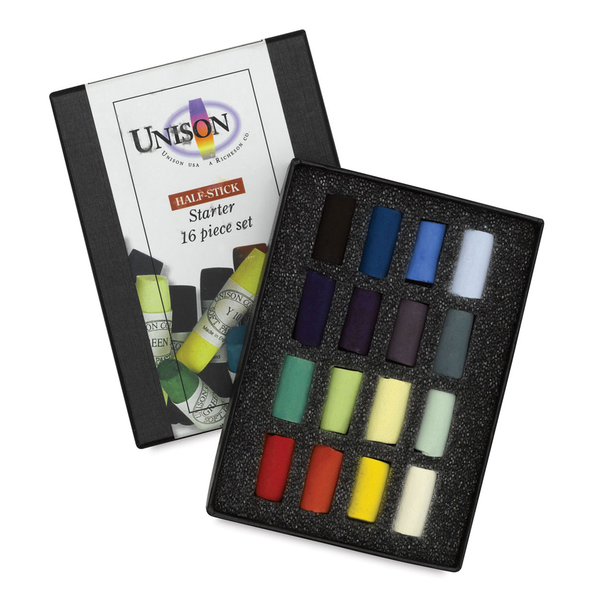Unison Handmade Pastel Set Half Sticks, Set of 16