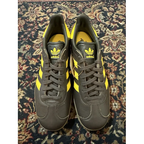 MEN'S Adi-das Gazelle Shadow Olive Impact Shoes Yellow HQ9873 size 7 mens
