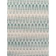thumbnail image 3 of Summer Twist Aqua Indoor Outdoor Table Runner, 3 of 11