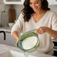 thumbnail image 5 of Kitchen Colander with Handle, Rice Washing Bowl for Draining, Plastic Strainer Basket for Vegetables Fruits Pasta, 9x3.54 inches, 5 of 5