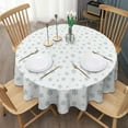 thumbnail image 3 of Christmas Round Tablecloth 60x60in(153x153cm) – Waterproof Polyester Table Cover with Full Print Design, Wrinkle Resistant & Washable for Kitchen Dining Party Decor, 3 of 6