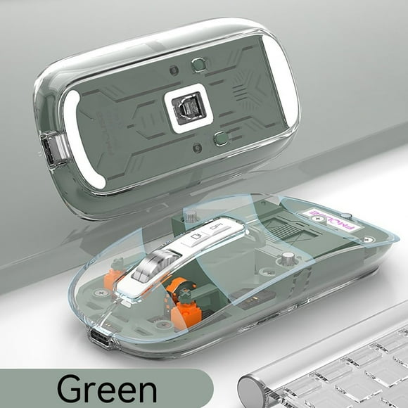 LSLJS Wireless Bluetooth Transparent Mouse, The Third Mock Examination Transparent Mouse with Rechargeable Bass, Moue Mous