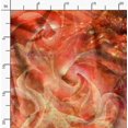 thumbnail image 2 of Soimoi Red Crepe Silk Fabric Clover Floral Print Sewing Fabric Yard 42 Inch Wide, 2 of 6