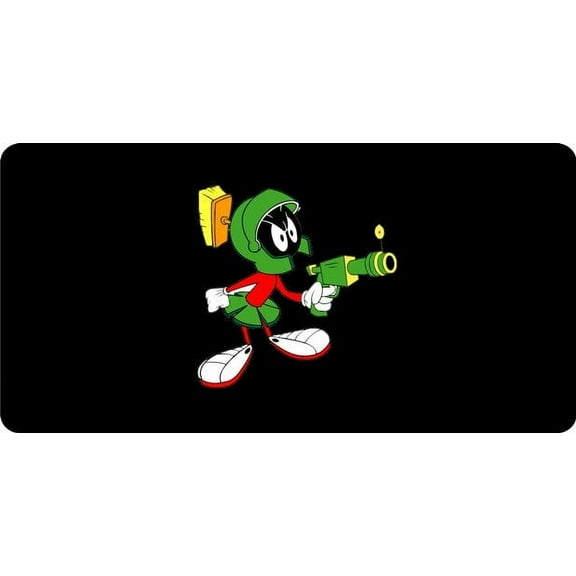 Marvin Martian Black Photo License Plate