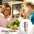 thumbnail image 5 of 40oz Teacher Tumbler with Handle and Straw, Appreciation Insulated Stainless Steel Cup, Birthday Travel Coffee Mug Water Bottle, Teachers Day Gifts for Women Men, 5 of 6