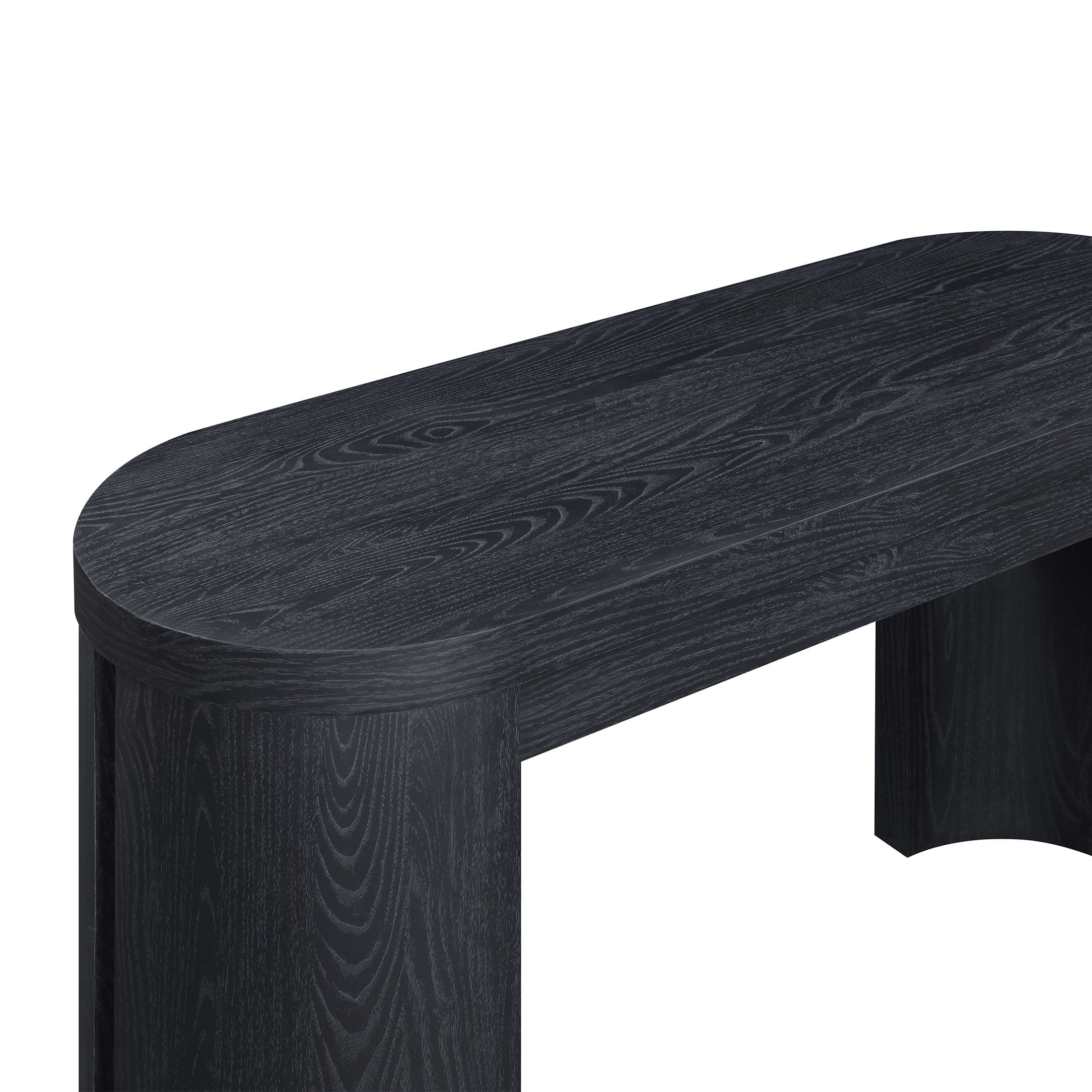 Beautiful Drew Collection Sofa Table, Rich Black Finish