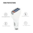 thumbnail image 4 of Universal Mini Car Kit Charger 4x USB Ports Portable LED Light Fast Charge Car Charger(White), 4 of 8