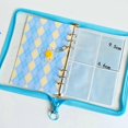 thumbnail image 2 of Photo Album A5 Zipper Mini Transparent Insert Binder Picture Postcard Album Book for Commemoration Blue Photo Album, 2 of 3
