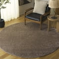 thumbnail image 2 of SAFAVIEH Penelope Braden Solid Shag Area Rug, Taupe, 6'7" x 6'7" Round, 2 of 10