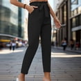 thumbnail image 6 of QUINDOS Womens Pants Casual Straight Leg High Waisted Ankle Length Sweatpants Drawstring Relaxed Fit Pants with Pockets, 6 of 7