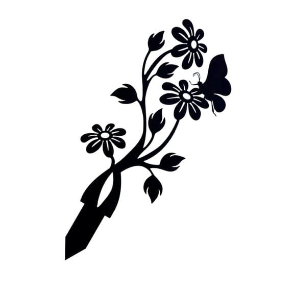 Weather Resistant Iron Yard Art Ornament Stake For Garden Bed Edging Lawn Decorations And Outdoor Floral Display Support
