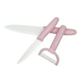 "MAXFAVOR Pink Professional Ceramic Kitchen Knife Set 3pcs, 4"" 6