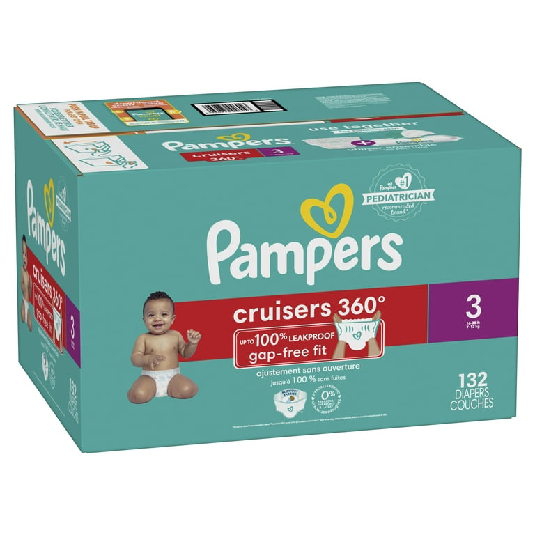 Pampers Cruisers 360 Diapers Size 3 132 Count