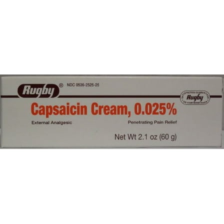 4 Pack Rugby Capsaicin Cream Pain Relief 0.025% 2.1 Oz Each