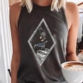 thumbnail image 4 of Tops casuales de verano sin mangas para mujer Tops de chaleco sin mangas con estampado de cuello redondo Pompotops lopia996466, 4 of 8