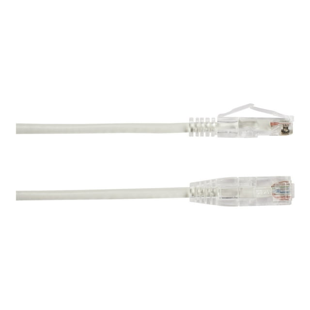 Black Box Slim-Net - Patch cable - RJ-45 (M) to RJ-45 (M) - 1 ft - UTP - CAT 6a - booted, molded, stranded - white