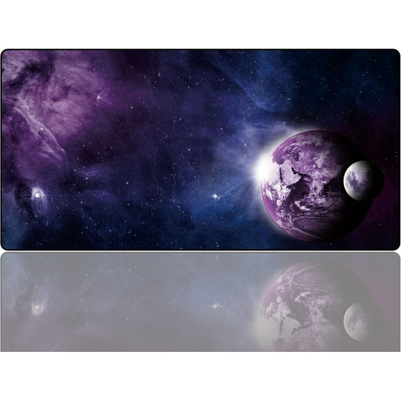 Tapis de Souris de Jeu TTG Étendu Très Grand Tapis de Souris (80"x40 Sky Planet) Idéal pour les Joueurs Qui Ont Besoin de Plus d'Espace Base en Caoutchouc Antidérapante avec Surface en Tissu Micro-Maille