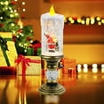 thumbnail image 5 of Dengmore Christmas Ornament Resin Luminous Santa Snowman Imitation Candle Light with Music Box LED Flameless Flickering Candle Lights Retro Night Light for Living Bedroom Xmas Decor, 5 of 8