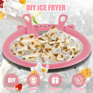 Instant Ice Cream Cold Plate Maker Automatic Instant Ice Cream Roll Maker  with Square Pan for Making Rolled Ice Cream 