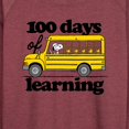 thumbnail image 3 of Peanuts - 100 Days Of Learning - Women's Lightweight French Terry Long Sleeve Shirt, 3 of 6
