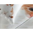 thumbnail image 4 of Ambesonne Pug Quilted Bedspread Set 3 Pcs, Kitten and Puppy Photo, Queen Size, Orange White Cream, 4 of 5