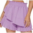 thumbnail image 2 of Summer Saving Clearance AXXD Woman Plus Size Shorts Athletic Workout Sweatshorts Fashion Summer Flounce Casual High Waist Shorts Holiday Deals on womens, 2 of 7