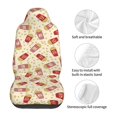 thumbnail image 5 of Honeii Cartoon Popcorn Print Car Seat Covers 2 Pieces, Full Set Universal Seat Covers for Cars, Waterproof Auto Seat Protectors, 5 of 7