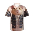 thumbnail image 1 of Balery Cute Mouse In Glasses Camisas hawaianas de manga corta para hombre, camisas playeras de corte holgado, camisas de vacaciones con botones,XX-Large, 1 of 7