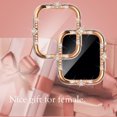 thumbnail image 5 of Allytechgroup for iWatch Series 10 42mm Case with Tempered Glass Screen Protector, Support Wireless Charging Crystal Diamond Rhinestone Sparkling Full Protective Cover for Women Girls, Rosegold, 5 of 5