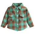 thumbnail image 2 of Children Lattice Long Sleeves V-neck Cardigan Tops, 2 of 8