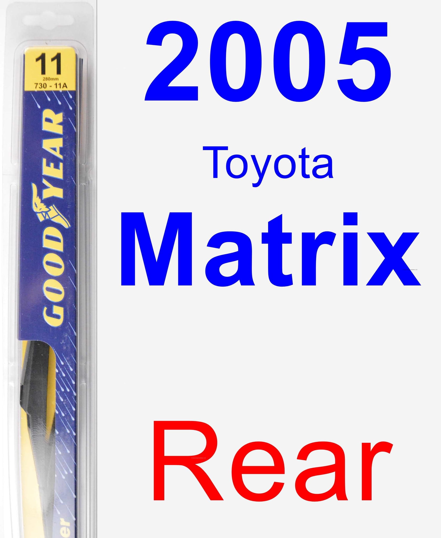 2005 Toyota Matrix Rear Wiper Blade Rear