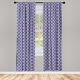 thumbnail image 4 of Ambesonne Fashion Window Curtains, Simplistic Style Flowers, Each 28" W x 95" L, Pale Eggplant and Ceil Blue, 4 of 4