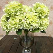 5 Heads Green Artificial Hydrangea Flowers Wedding Decoration Bride Holding Fake Flower Bouquet for Home Garden Simulated Flower