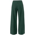 thumbnail image 5 of Luvrsol Pants for Women Wide Leg Sweatpants High Waist Loose Casual Solid Trousers with Side Pockets, Green S-2XL, 5 of 6