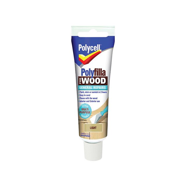 Polycell - Polyfilla pour Bois Réparations Générales Tube Léger 75 g