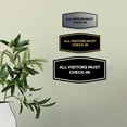 thumbnail image 4 of Signs ByLITA Fancy All Visitors Must Check-in Sign (Dark Brown) - Small, 4 of 5