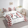 thumbnail image 3 of Manfei Initial Letter R 7-Piece Bedding Comforter Set,Baseball Sport King Bedding Sets,Ball Gamer Gaming Bed Sheets For Boys Kids,Breathable Bedroom Decoration Reversible, 3 of 8