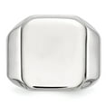 thumbnail image 6 of White Stainless Steel Ring Band Signet Polished Square, 6 of 6