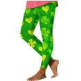 thumbnail image 2 of Yourumao St Patrick's Leggings for Women Clover Printed High Waist Pants Stretchy Slim Fit Pants Trendy Theme Party Pants Pantalones De Yoga, 2 of 6