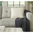 thumbnail image 4 of Mina Victory Life Styles 18" Cotton Fringed Edges Solid Throw Pillow in Ivory, 4 of 5