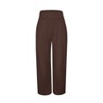 thumbnail image 5 of YYDGH High Waisted Wide Leg Pants for Women Casual Flowy Long Loose Fit Palazzo Lounge Pants with Pockets Coffee XXL, 5 of 5