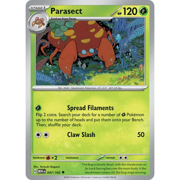 Pokemon Scarlet & Violet 151 Uncommon Parasect #47