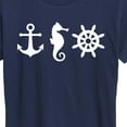 thumbnail image 3 of Instant Message - Nautical Symbols - Women's Short Sleeve Graphic T-Shirt, 3 of 6
