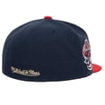 thumbnail image 2 of Men's Mitchell & Ness Cream/Red California Angels 35th Anniversary Homefield Fitted Hat, 2 of 5