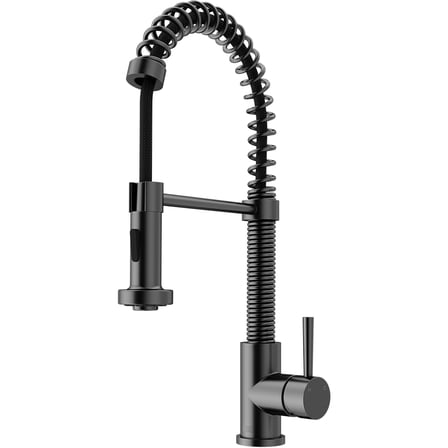 VIGO Edison Single Handle Pull-Down Sprayer Kitchen Faucet in Graphite Black